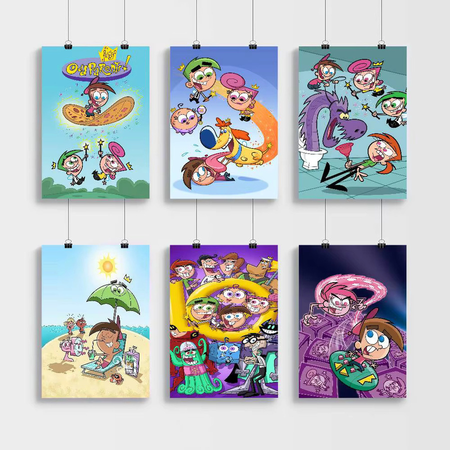 The Fairly Oddparents Vintage Wandposter aus Papier, Mehrfarbig, B/H: 15 x 15 cm - Bild 3