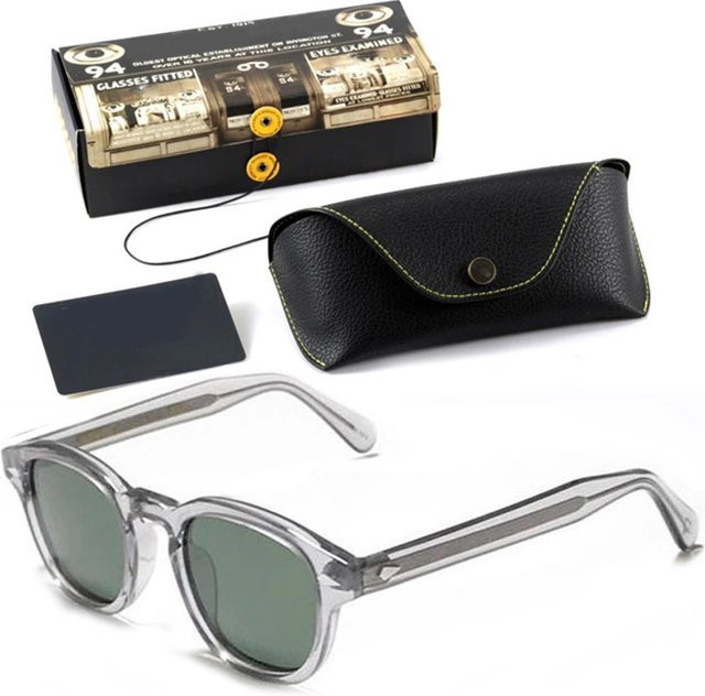 Retro Lemtosh Sonnenbrille, Panto, Vollrand, Acetat, transparent, Unisex - Bild 1