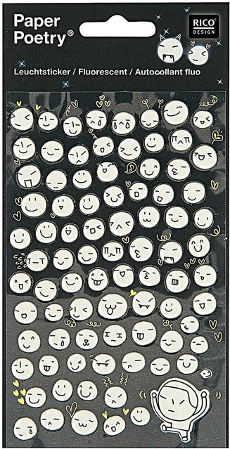 Rico Design Paper Poetry Leuchtsticker Mondgesichter - Bild 1