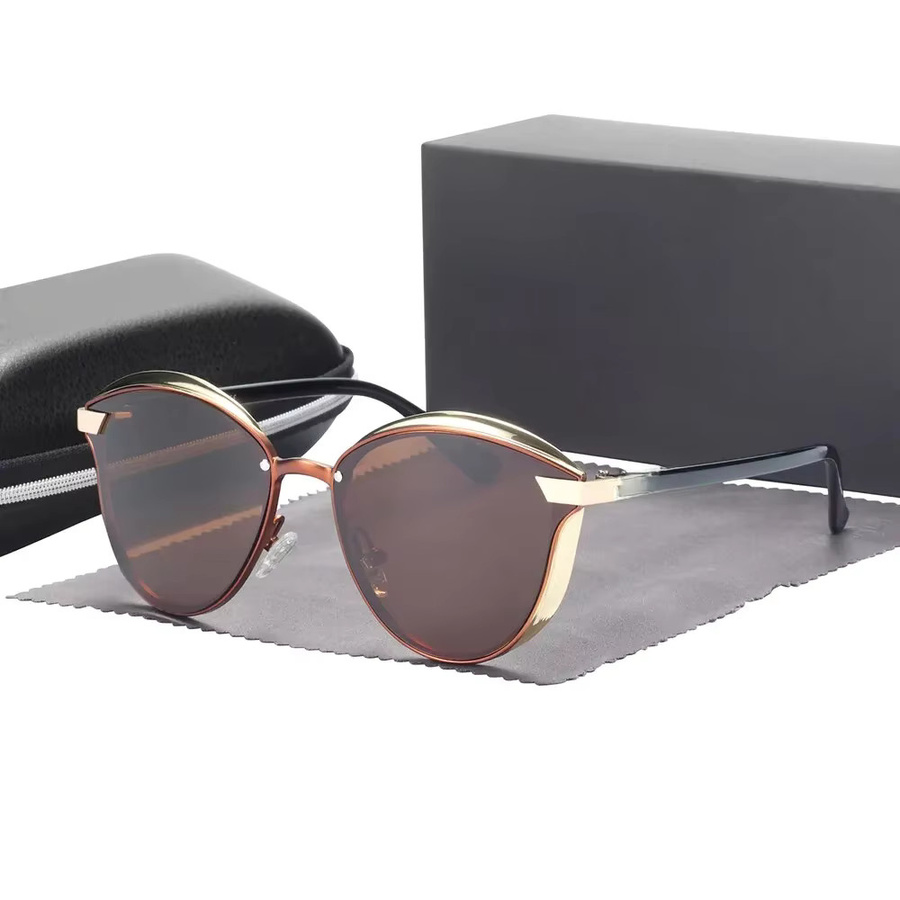 Barcur Sonnenbrille, rund, Vollrand, braun, Damen, polarisiert - Bild 3