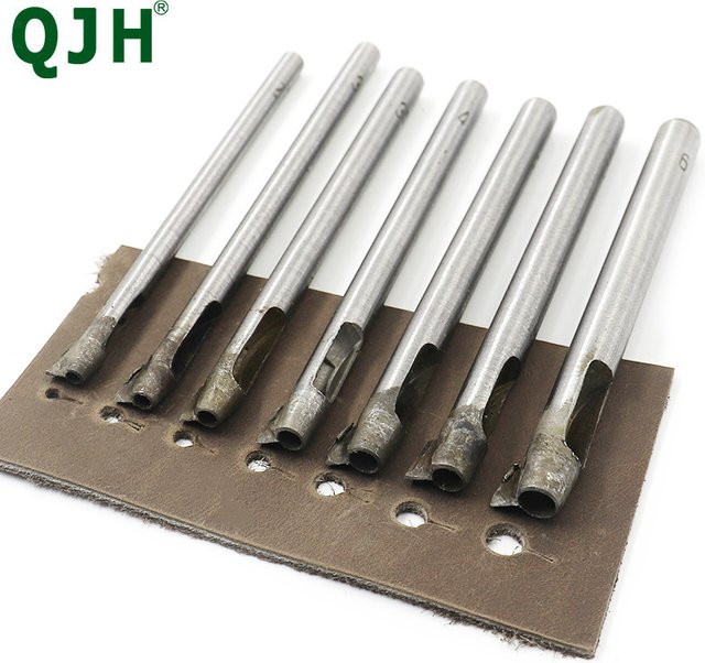 QJH Leder Carving Werkzeug Set zum Stanzen und Lochen von Gürteln in Silber - Bild 1