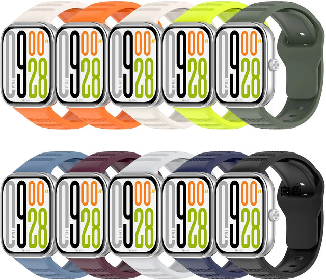 RWBANDS Uhrenarmband Silikon, Schwarz - Bild 1