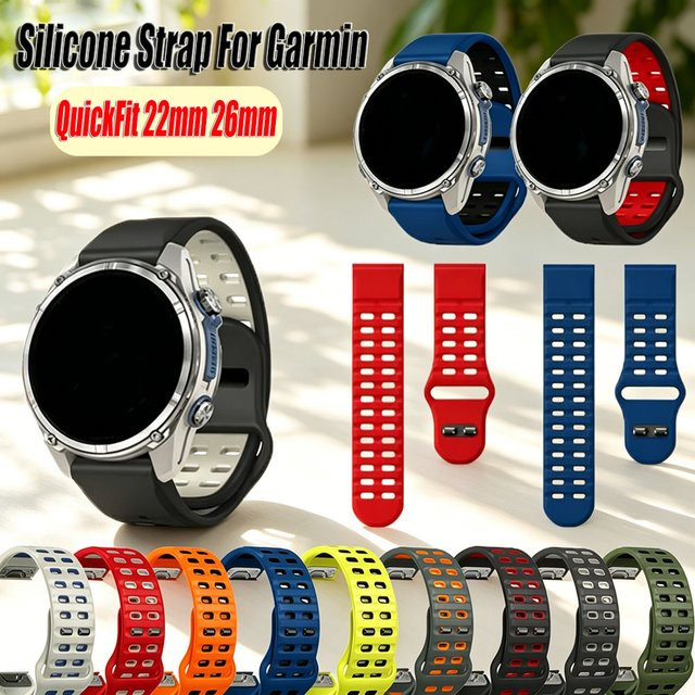 QCTOG Uhrenarmband Silikon, Schwarz, Unisex - Bild 1
