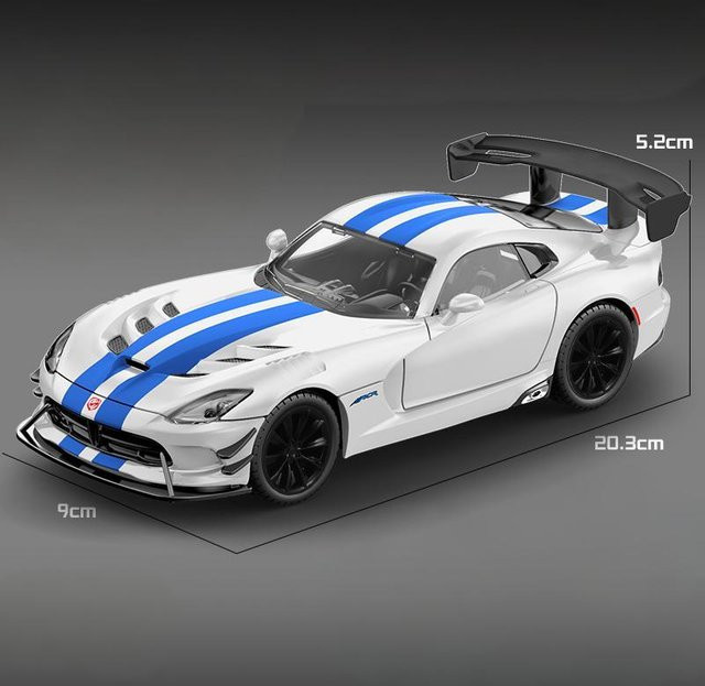 Linyi Toy Car Dodge Viper Acr Super Sportcoupé Modellauto, 1:24, Metall, ab 18 Jahre - Bild 1