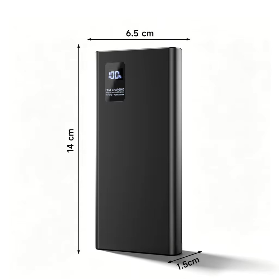 Hganus Power Bank 12000 mAh Tragbare Schnelllade-Powerbank mit USB-C-Eingang und -Ausgang in Schwarz - Bild 6