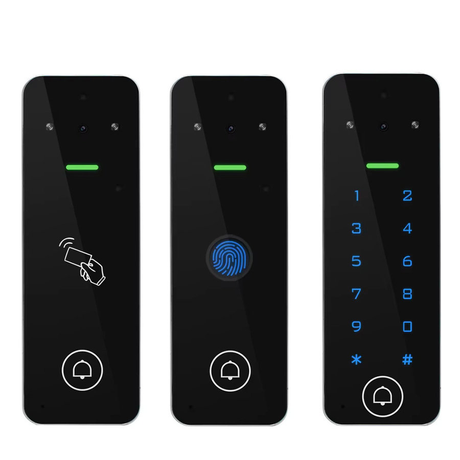 Asia-Teco WLAN-Video-Gegensprechanlage mit Fingerabdruck, RFID und Tastatur, kompatibel mit Tuya App, Farbe: Schwarz - Bild 6
