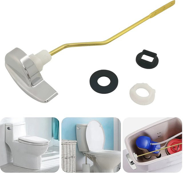 TOTO WC Spülhebel Montage-Set für Frontmontage in Silber - Bild 1