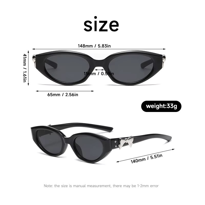 Blanche Michelle Sonnenbrille Cat Eye, Vollrand, Schwarz, Kunststoff, Damen - Bild 2
