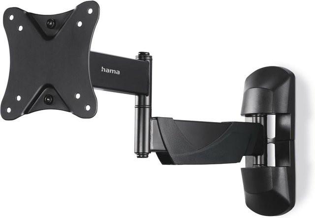 Hama TV-Wandhalterung in Schwarz, schwenkbar, neigbar und ausziehbar, für Fernseher von 66 cm bis 26 Zoll, VESA 100 x 100 mm, bis 25 kg belastbar - Bild 1