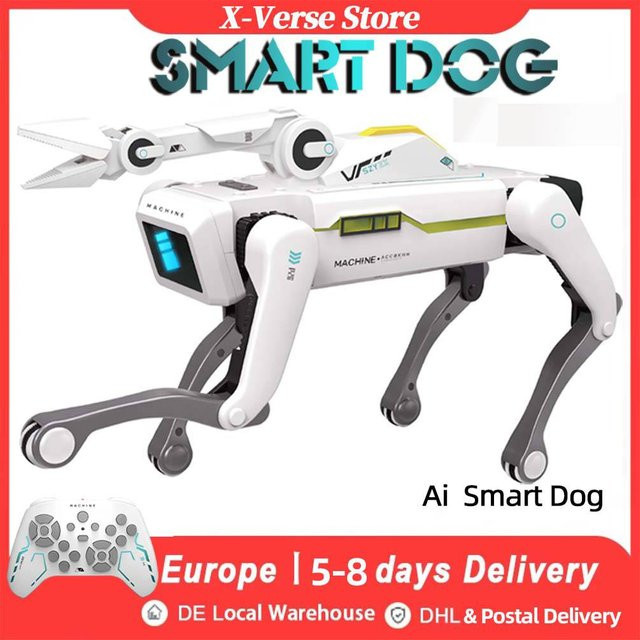 X-Verse Intelligenter AI RC Roboter Hund, mit Stimme Dialog APP Fernbedienung Programmierung, Singen Tanzen, Weiß - Bild 1