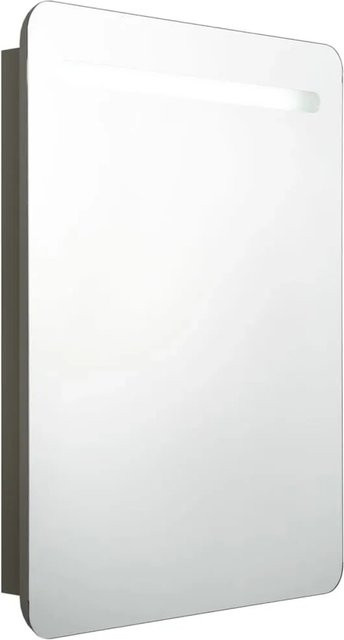 vidaXL LED-Bad-Spiegelschrank Anthrazit mit Glasfront und integrierter Beleuchtung B/T/H: 60 x 11 x 80 cm - Bild 1
