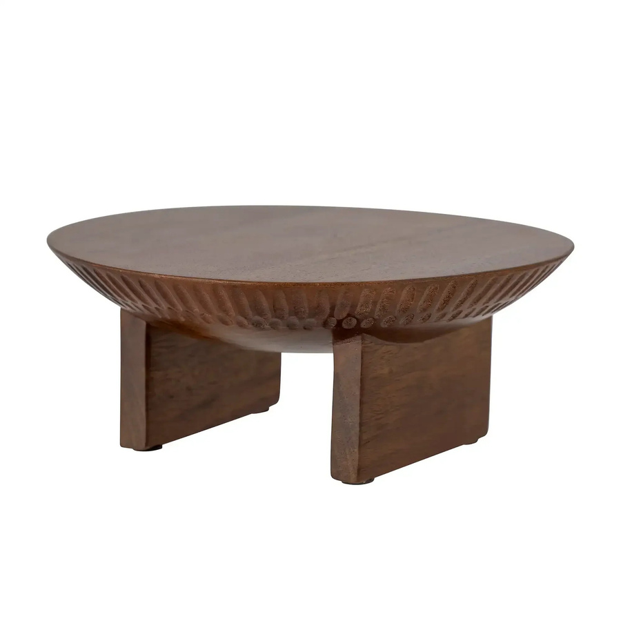 Bloomingville Tablett Miho aus Mango Holz in Braun Durchmesser: 25 cm - Bild 1