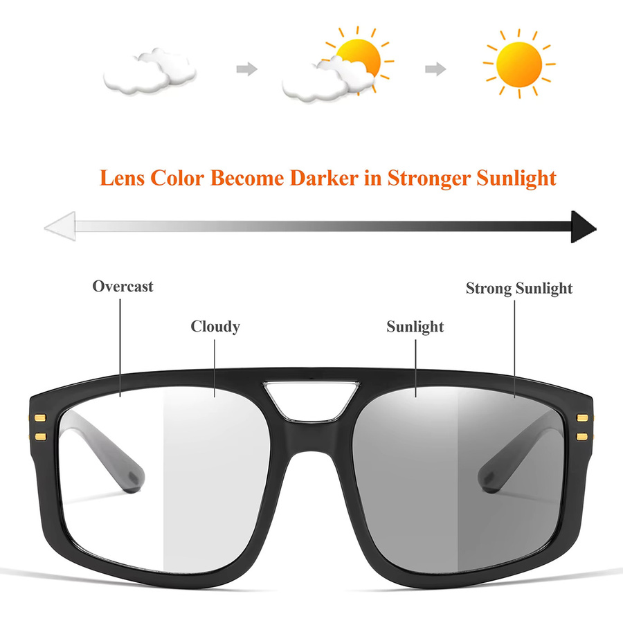 LOISRUBY Sonnenbrille, quadratisch, Vollrand, Unisex, photochrom - Bild 2