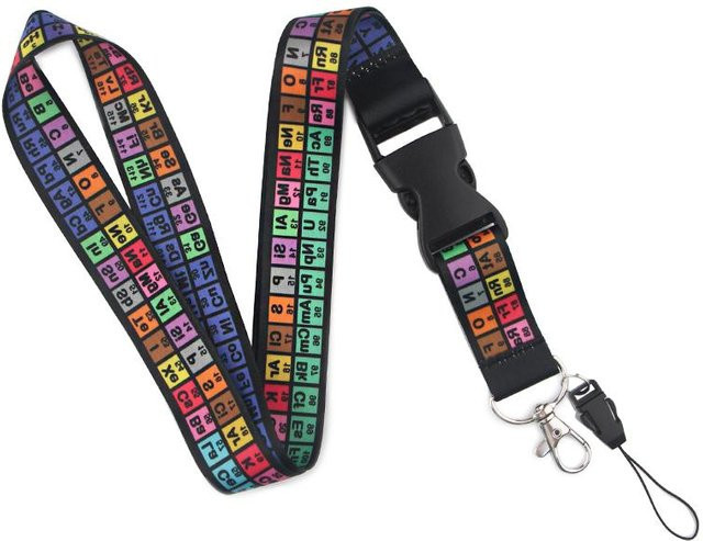Yiran Furniture Lanyard ID Badge Holder mit Schlüsselanhänger für Chemie-Fachpass und Ausweise, Mehrfarbig - Bild 1