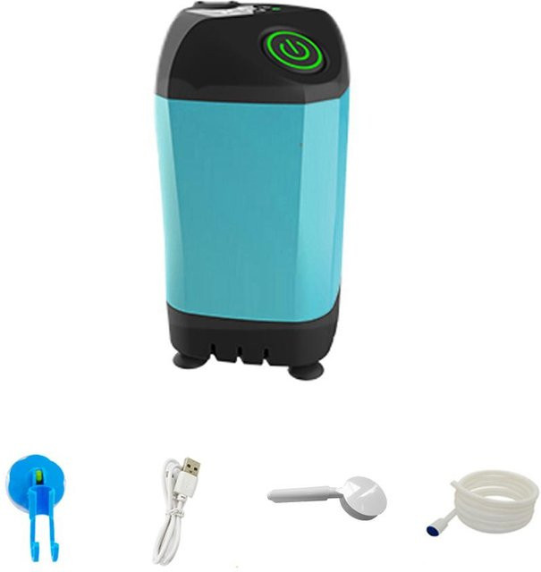 Tragbare elektrische Outdoor Campingdusche mit IPX7 Wasserdichtigkeit und Digitalanzeige in Blau von Sportssss - Bild 1
