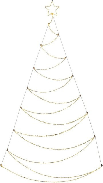 Konstsmide Künstlicher Weihnachtsbaum aus Metall mit 420 warmweißen LEDs in Silber und Weiß, Höhe: 180 cm - Bild 1