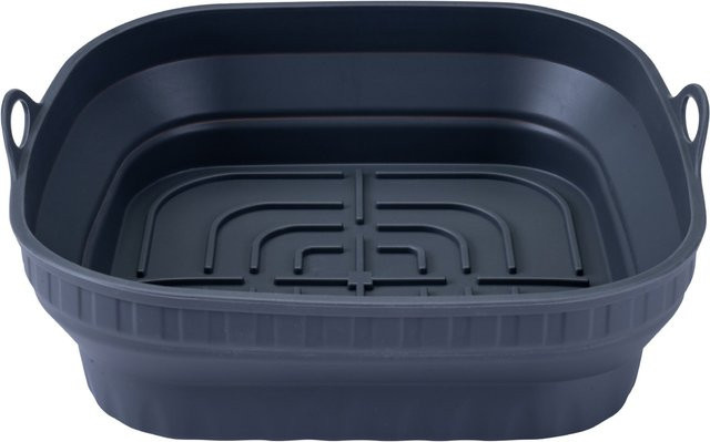 Fackelmann Silikonform für Heißluftfritteuse, eckig, grau, B/T/H: 17 x 17 x 6,5 cm - Bild 1