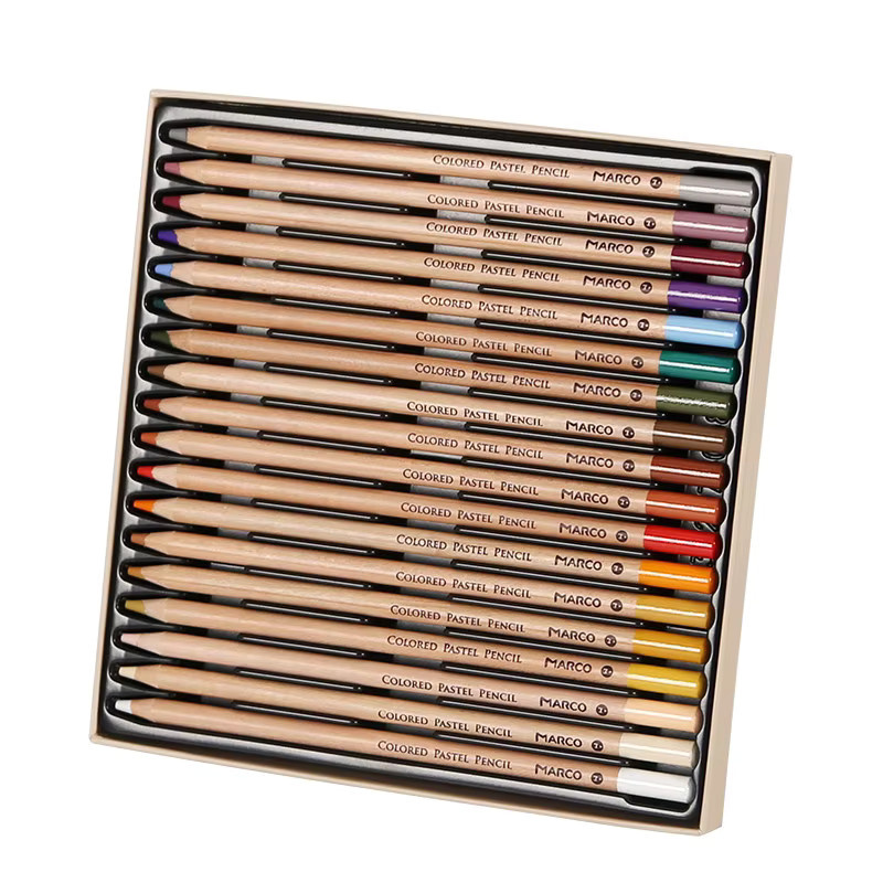 MARCO Buntstifte-Set mit 18 Farben aus Lindenholz und pigmentiertem Holzkohlepulver sowie verdickter Mine - Bild 4