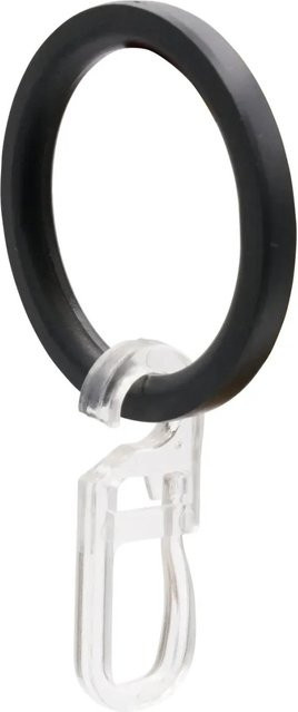 mydeco Ersatzringe aus Metall für Gardinenstangen Ø16-19mm, 10 Stück, Durchmesser: 33 mm, Schwarz - Bild 1