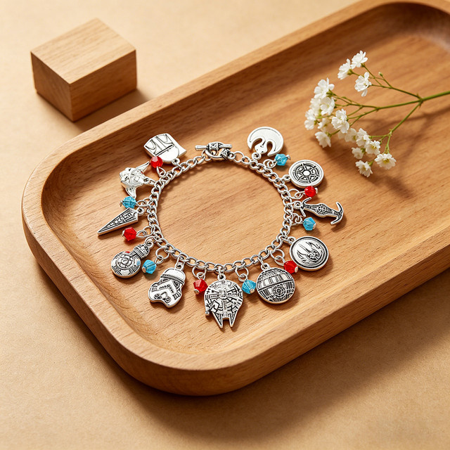 Star Wars Armband mit Sternenzerstörer-Anhänger, Silber - Bild 1