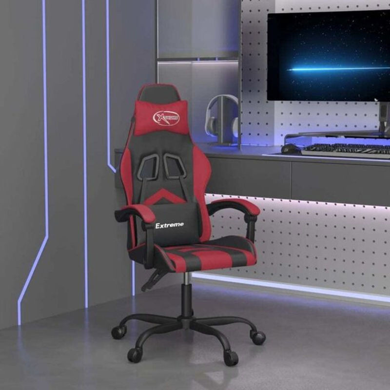 vidaxl Gamingstuhl aus Kunstleder in Schwarz und Rot - Bild 1