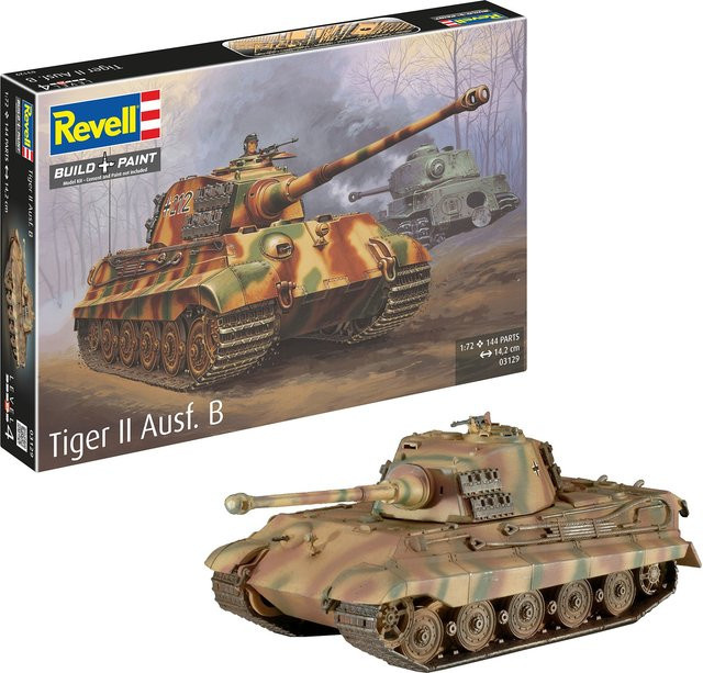 Revell Tiger II Ausf. B, Pz.Kpfw. VI Königstiger, Modellbau, 1:72, Grau - Bild 1
