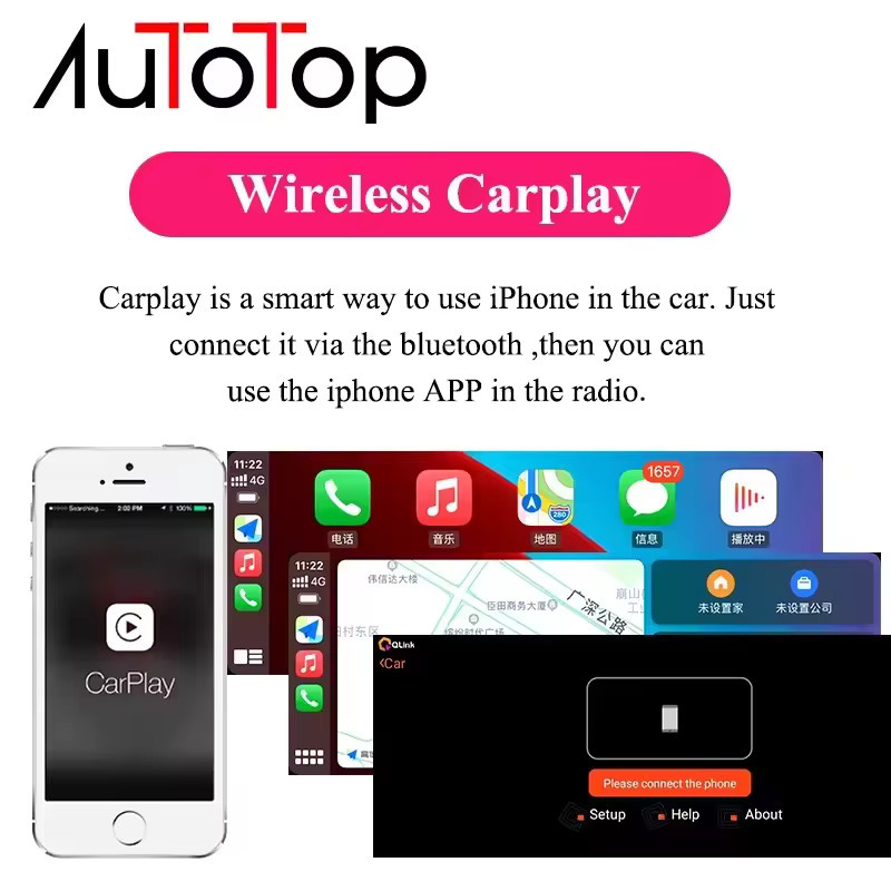 BONROAD Wireless Carplay und Android Auto Multimedia Player Autoradio mit 8,8 Zoll Display, GPS und Bluetooth für Audi A4 B8 2009-2016, Schwarz - Bild 3