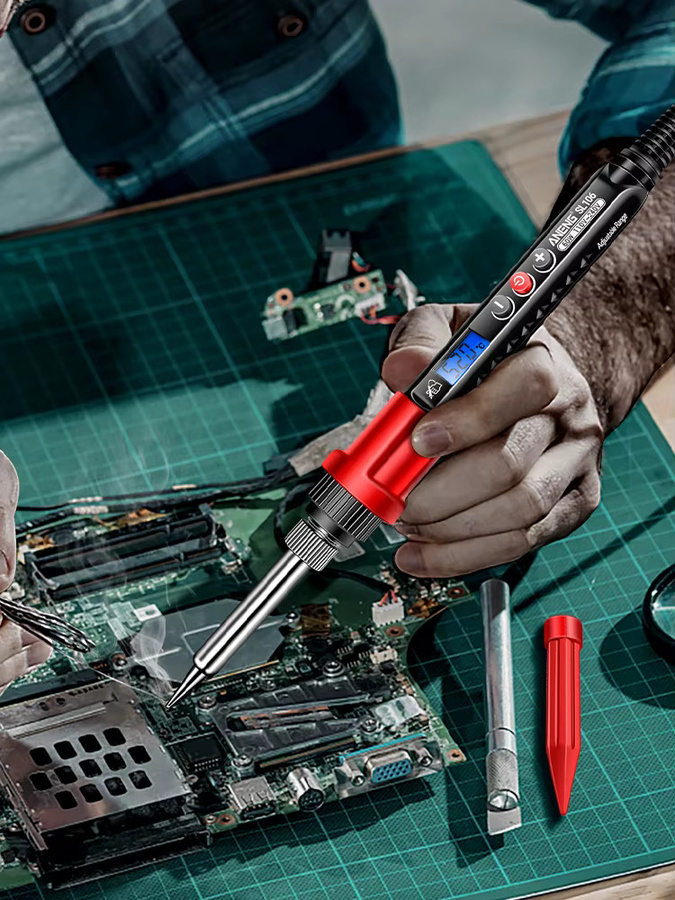 ANENG SL106 Digitaler elektrischer Lötkolben mit einstellbarer Temperatur in Schwarz - Bild 6