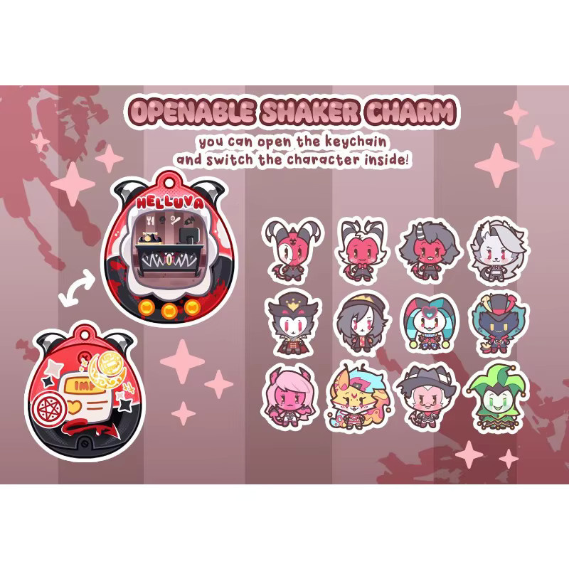 Bandai Helluva Boss Tamagotchi Schlüsselanhänger, Acryl-Ornament - Bild 2