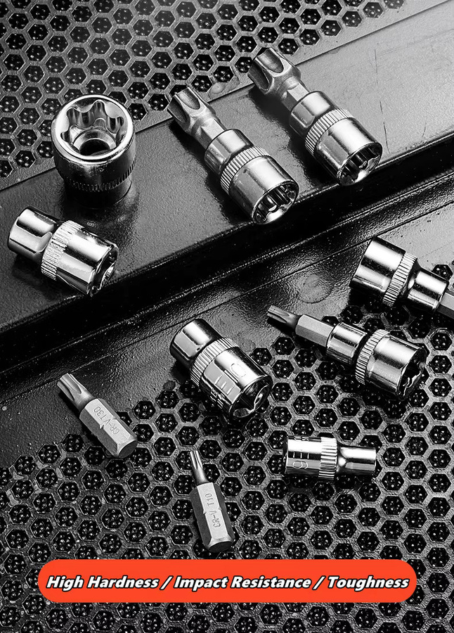 NIUXIANG 34-teiliges Torx-Bit- und E-Torx-Stern-Steckschlüssel-Set mit Koffer, 1/4 Zoll, 3/8 Zoll und 1/2 Zoll Antrieb - Bild 5