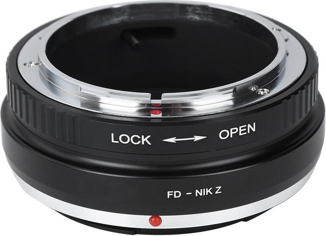 Fikaz Objektivmontage-Adapterring Canon FD auf Nikon Z Mount aus Aluminiumlegierung in Schwarz - Bild 1