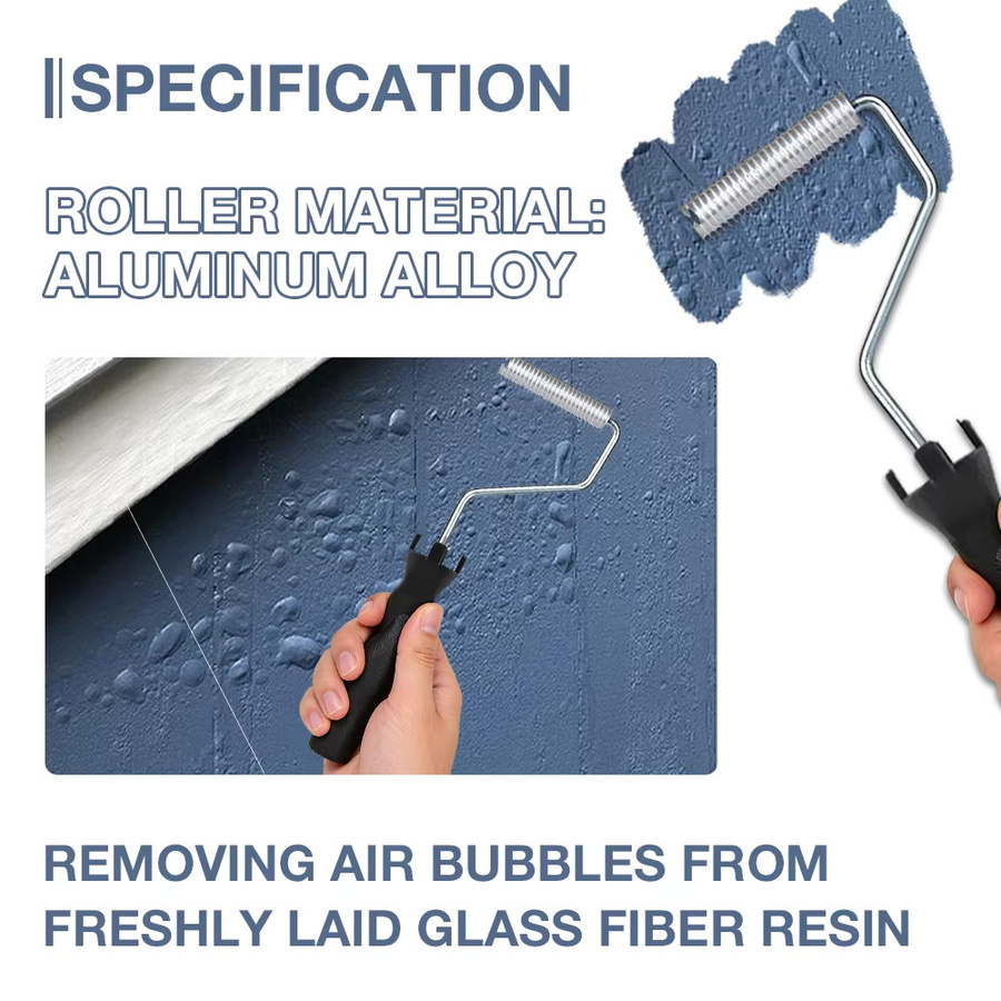 3/4-teiliges professionelles Fiberglas-Harz-Rollenset in Silber für Reparaturen an Booten, Badewannen und Duschräumen - Bild 2