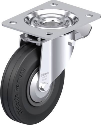 Blickle L-VPP 140R-ST-FA Stahlblech-Lenkrolle aus verzinktem Stahl mit Rad-Durchmesser 140 mm und einer Tragfähigkeit von 115 kg - Bild 1