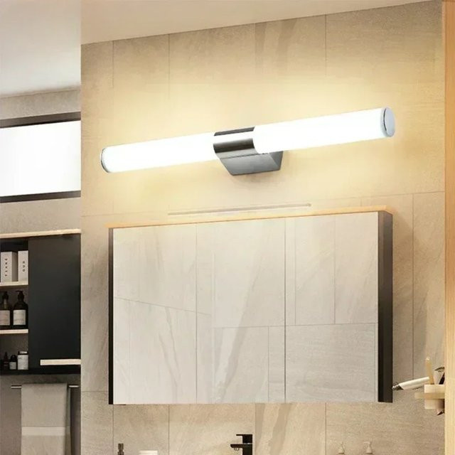JOYINLED LED Badezimmer Wandlampe Minimalistisches Design in Weiß und Silber - Bild 1