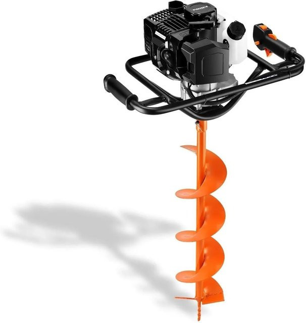 FUXTEC Benzin Erdbohrer FX-EB143ECO in Schwarz-Orange mit 1 l Tank, Fliehkraftkupplung, Primerpumpe und Choke-System - Bild 1