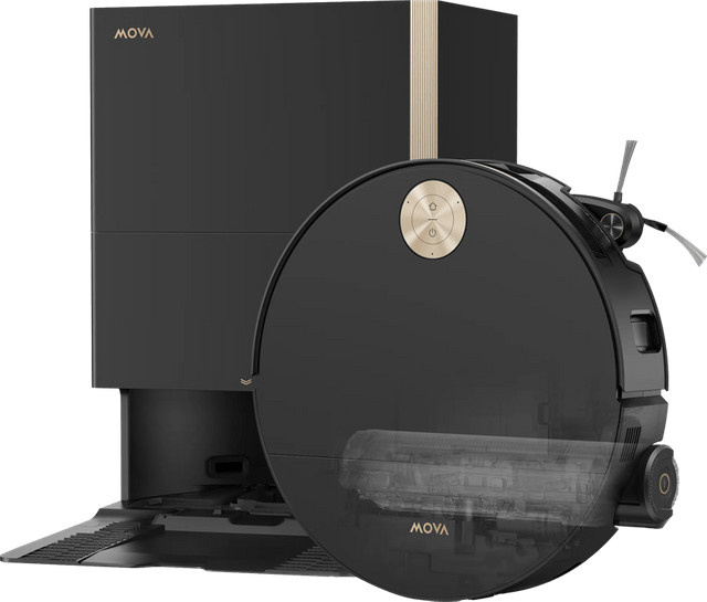 Mova S70 Ultra Roller Saugroboter in Schwarz mit Laser-Navigation und Selbstreinigungsstation inklusive Heißwasserfunktion - Bild 1