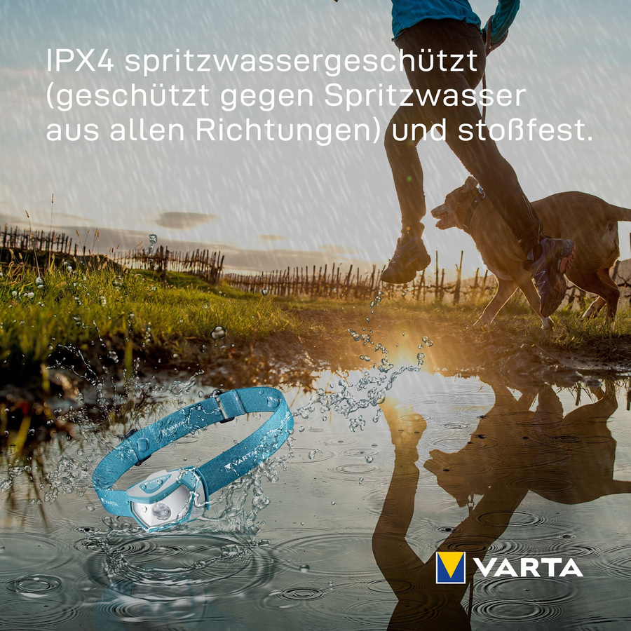 Varta Outdoor Sports H10 Pro LED Stirnlampe blau, batteriebetrieben, 100 lm - Bild 3
