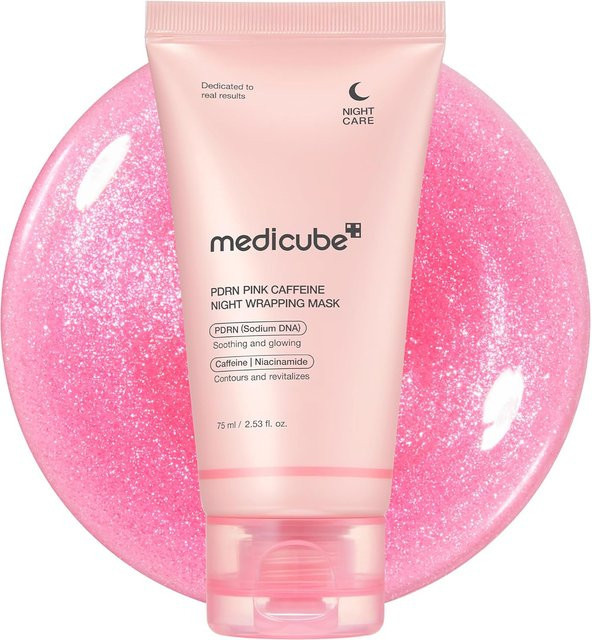 Medicube PDRN Pink Koffein Nacht Wrapping Maske, 75 ml, Unisex - Bild 1