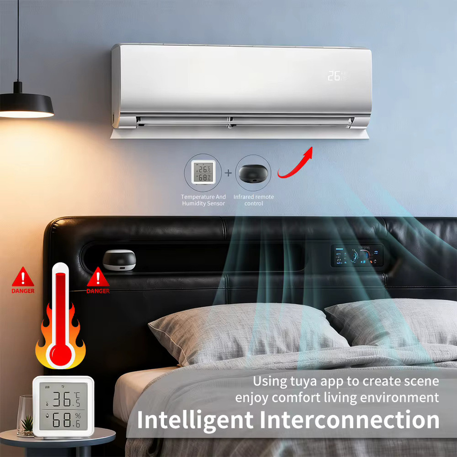 Wesense LCD Digitales Temperatur- und Feuchtigkeitsmessgerät für Innenräume mit Tuya Smart Life APP Fernüberwachung, Weiß - Bild 3