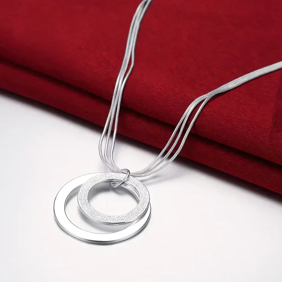 Charm Fashion Halskette 925 Silber, 45 cm, Damen - Bild 5