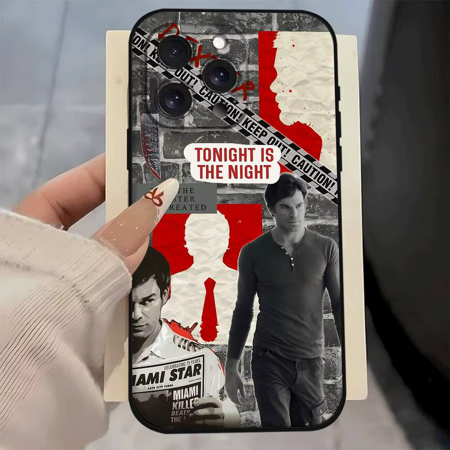 Mesuca Handyhülle im Dexter Morgan Design für iPhone Modelle, Matte Weiche Silikon-Schutzhülle, Multicolour - Bild 4