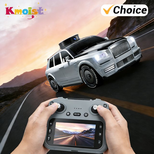 Kmoist RC-Auto mit Kamera, ferngesteuertes Drift-Fahrzeug, Grau - Bild 1