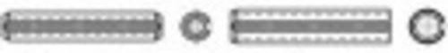 TOOLCRAFT Spannstifte aus Federstahl in Silber, Durchmesser: 2,5 mm, Länge: 12 mm, 200 Stück - Bild 1