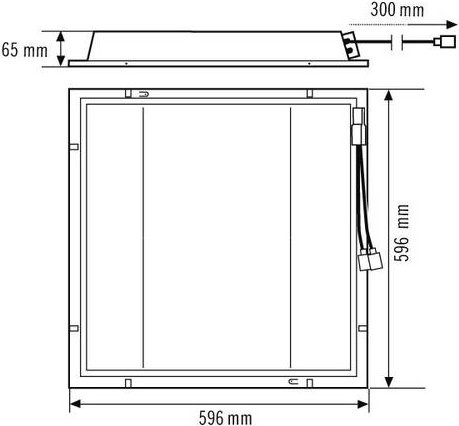 ESYLUX EQ10132452 LED-Panel Weiß mit Bewegungssensor und Fernbedienung für Büro und professionelle Anwendungen - Bild 1