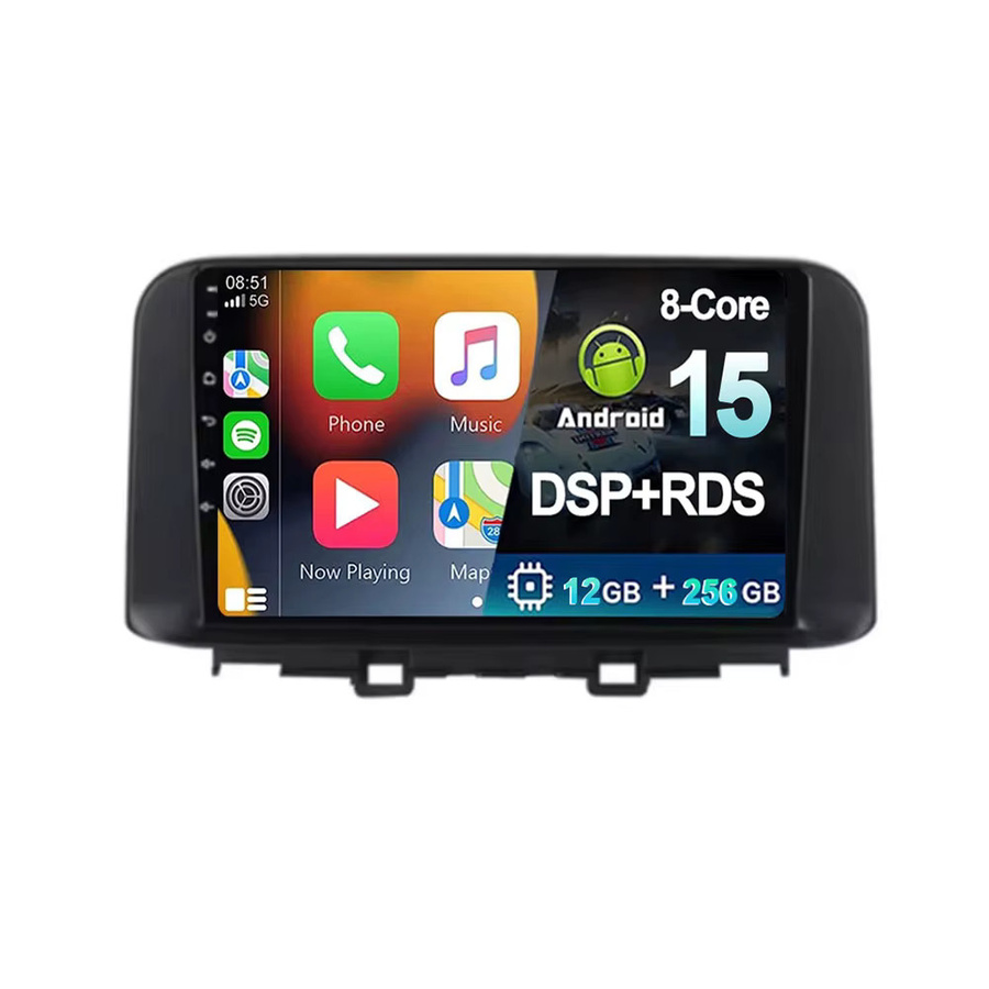 TIEYEZ Android 15 Multimedia Radio für Hyundai Kona 2018-2022 mit Carplay und WIFI in Schwarz - Bild 6