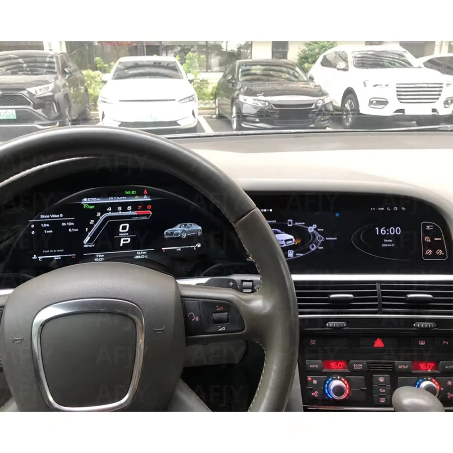 YANFU Multimedia Player für Audi A6 A6L C6 4F 2005-2012 mit LCD Digital Instrument Dual Screen, CarPlay und Android Auto, Schwarz - Bild 6