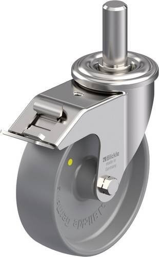 Blickle Edelstahl-Lenkrolle LEXZ-PO 125G-FI-ELS in Silber, Rad-Durchmesser: 125 mm, Tragfähigkeit: 150 kg - Bild 1