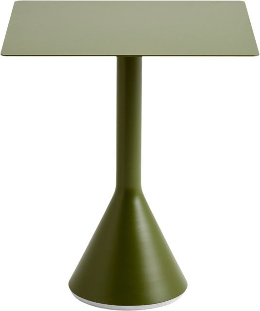 HAY Palissade Cone Tisch Quadratisch in Green aus lackiertem Stahl für Terrasse, Balkon und Garten - Bild 1