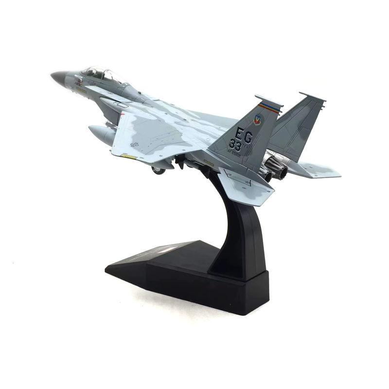 Modellflugzeug F-15C American Eagle Supersonic Fighter aus Metall, Grau, Maßstab 1:100 - Bild 2