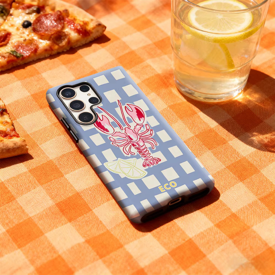 Coastal Lobster & Lemon Handyhülle für Samsung Galaxy S25 Ultra, S24 und S23 Ultra Plus mit glänzender doppellagiger Rückseite in Multicolour - Bild 3